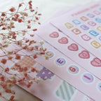 Stickervel Alfabet Hartjes