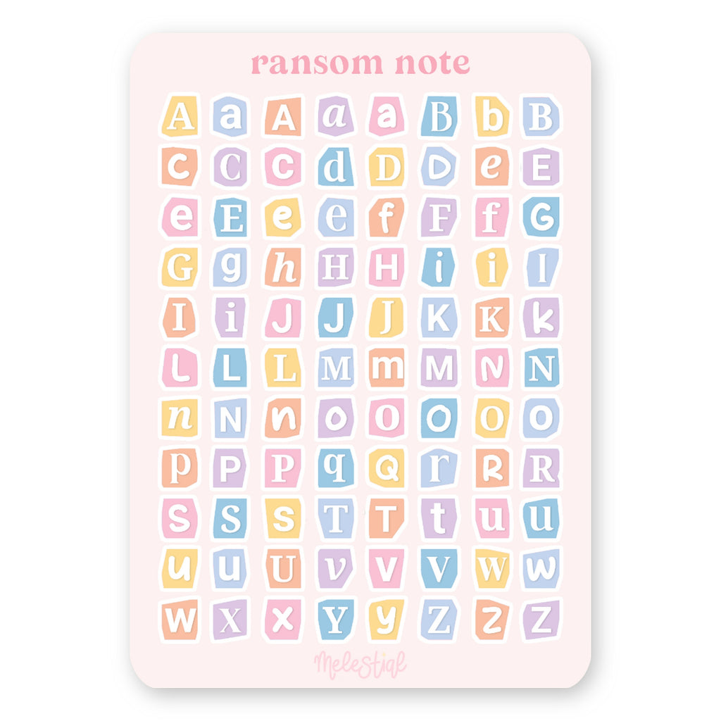Stickervel Alfabet Ransom Note Lente