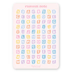 Stickervel Alfabet Ransom Note Lente