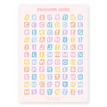 Stickervel Alfabet Ransom Note Lente