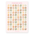 Stickervel Alfabet Ransom Note Herfst