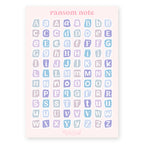 Stickervel Alfabet Ransom Note Winter